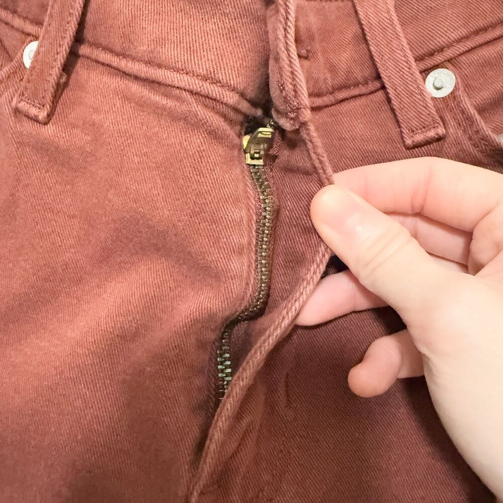 Women Levi's Classic Straight Leg Jeans Mid Rise in Rusty Brown Size 6 - Picture 4 of 10